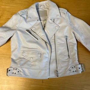 BLANK NYC White Faux Leather Jacket